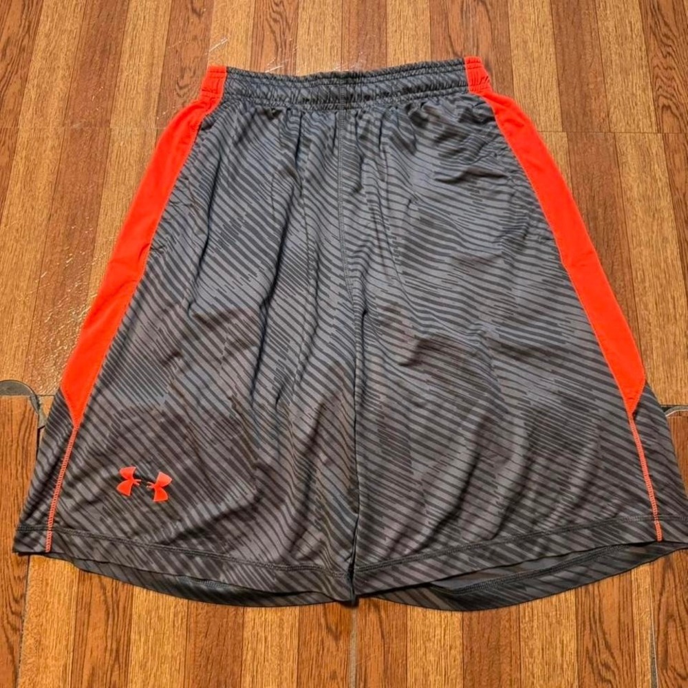 Under Armour Grey Heat Retro Tech Sportswear Running Train Shorts Medium